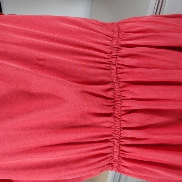 STRAPLESS leg split maxi dress corral Large - Picture 6 of 16